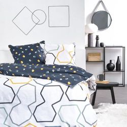 TODAY Sunshine geometriskt mönster dubbelt sängkläder set - 220 x 240 cm