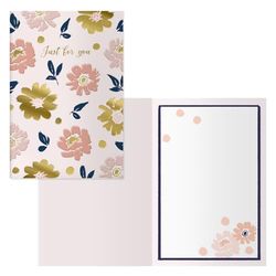 DOHE - Generic Greeting Cards (For any time and situation) - Pack of 6 units - Size: 11.5 x 17 cm (closed) - Includes envelope to store the card - Model Flowers
