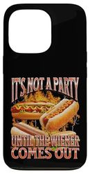 Not A Party Until Wiener Funny Hot Dog Glizzy Meme Bootleg Case for iPhone 13 Pro