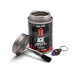 1000 Miglia BKR 6101 Lubrificante Catena Bici per utilizzo in Condizioni di Freddo Estremo fino a -50°C e Tracciati Innevati, Formula Fluorescente, Barattolo All-In-One con pennello incluso - 120 ml