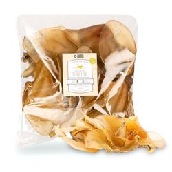 Animal House - Natuurlijke hondensnack BARF op runderoren, Italiaanse eiwitlekkernij voor gezond en lekker kauwen (500 g, runderoren)