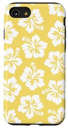Carino Giallo Ibisco Tropicale Estate Floreale Pastello Custodia per iPhone SE (2020) / 7 / 8