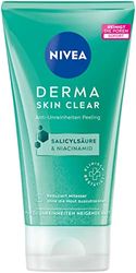 NIVEA Derma Skin Clear Anti-onzuiverheden scrub (150 ml), huidverfijnende anti-puistjespeeling voor gezicht en lichaam, gezichtspeeling met salicylzuur en niacinamide