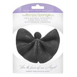 THE KONJAC SPONGE COMPANY ANGEL CLOTH BAMBOO CHARCOAL GREY