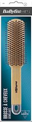 BaByliss MEN - Brosse à cheveux effet bois - Brosse démélante - 5 ans de garantie, Beige