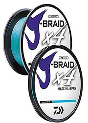 Daiwa Jb4u65-300ib, Braid x4 Fil tressé 274 m, 29,5 kg, 0,35 cm de diamètre, Bleu île Unisexe, 65 LB