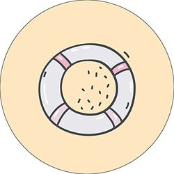 Bonateks, Round Digital Printed Mouse Pad, Non-Slip Base, for Office and Home, Diameter:22cm