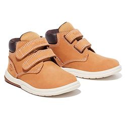 Timberland Toddle Tracks Hook and Loop (Toddler), botas de bebé para meninos e meninas, Amarelo Wheat Nubuck, 22 EU
