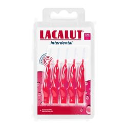 LACALUT Tandenborstelblister 5 stuks, interdentale borstel met tandenborstelafdekkingen, hygiënisch, kleur roze, zachte massage, gevoelig, nuttig voor tandplak en cariës