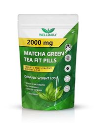 Matcha Green Natural Organic Tea Fit Pills 2000MG | Natural Metabolism & Energy Booster, Fat Burner, Weight Management Capsules, Appetite Suppressant Fat Burning Pills 30 Tablets