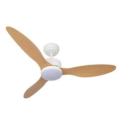 Eden pulse Ventilator, wit/beuken, 24 W, 2424 lm, instelbare temperatuur, afstandsbediening, timer, 32,5/45 x 107 x 107 cm