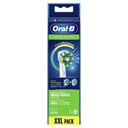 Oral-B CrossAction Clean Maximiser Brossettes de Rechange (Pack de 8), Clean Maximiser pour Brosse à Dents Électrique Jusqu’à 100 % d’élimination de la Plaque Dentaire, Blanc