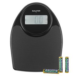 Salter Doctor Style Digital Bathroom Scale – Traditional Body Weighing Scales with Electronic Display, Large Standing Platform with Anti-Slip Mat, 200kg/31st 6lbs Capacity, Instant Readings, Black