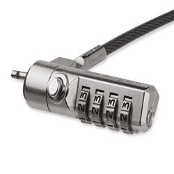 Cable de 2m con Candado de Seguridad de Combinación con 4 Dígitos para Ordenador Portátil - con Bisagra Giratoria