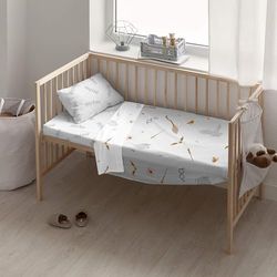 JUEGO DE SÁBANAS CON ALMOHADA Y BAJERA ESTAMPADAS 100% ALGODÓN MODELO HOGWARTS NORDIC PARA MAXICUNA