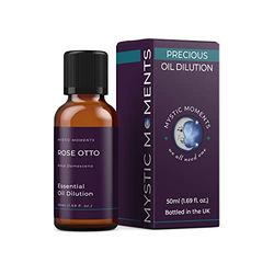 Mystic Moments | Rose Otto Precious Oil Dilution 50ml 3% Jojoba Blend Perfect for Massage, Skincare, Beauty and Aromatherapy