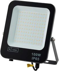 M Ledme - Faretto proiettore LED Napoli 100 W, 12.000 lumen, IP65 dimmerabile, colore luce calda (3000 k), illuminazione esterna, uso per giardino, cortili, parcheggio, hotel, navi ecc.