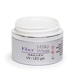 Nail1.eu Fiber Milky White Gel UV/LED 1 phase Gel fibre de verre Gel lait 55 ml