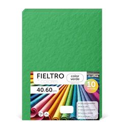 m-office Fieltro para Manualidades, Fieltro de Colores, Suave y Flexible, Material para Costura, Telas Patchwork, Ideal para proyectos DIY, artesanía o decoración, 40x60cm (verde, 10 uds)
