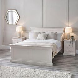 Julian Bowen Letto matrimoniale Clermont 135 cm - Surf White