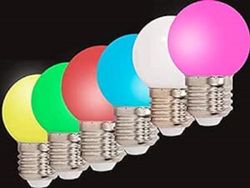 Ibiza - LEDSTRING-6BULBS - Set di 6 lampadine colorate per esterni: rosso, verde, blu, bianco caldo, giallo e rosa - Base E27 - IP44