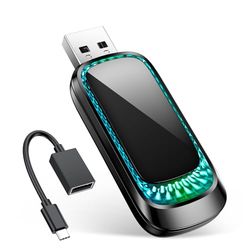 Fesuda CarPlay draadloze adapter, Wireless CarPlay Adapter Dongle Plug & Play Car Play Wireless Adapter voor 800+ Auto OEM Compatibel met Apple iPhone 6+ & iOS 10+ Directe Plug-in