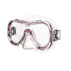 SEAC Giglio MD, Máscara a Lente única para Buceo y Snorkeling, Unisex niños, Transparente/Rosa, Small