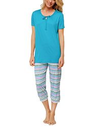 Schiesser dames tweedelige pyjama pak 3/4