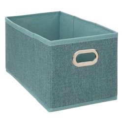 5five - cesta de tela "mix n modul" 15x31cm azul petróleo jaspeado