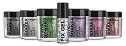 Stargazer Products Leuke set van 6 holografische glitter (elk 5g) met kleefgel, perfect voor glitterfans. 2-pack (2 x 1 stuks)