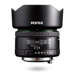 HD PENTAX-FA35mmF2 Versátil Objetivo Gran Angular con Recubrimiento HD Que minimiza Reflejos Recubrimiento SP Que Evitar Manchas Lente asférica híbrida para imágenes más claras y con Mayor Contraste