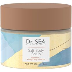 DR. SEA – Citrus Body Scrub with Mandarin, Ylang-Ylang & Lemon – Exfoliation & Hydration with Dead Sea Salt – 400g