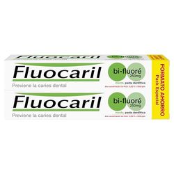 Fluocaril Bi-Fluoré 250 mg Pasta Dentrífica Anticaries Sabor Menta Previene la caries dental, Protege el esmalte, Eficacia Clínicamente Probada Pack de 2x125 ml