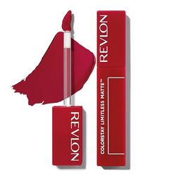 Revlon ColorStay Limitless Matte, Pintalabios Mate de larga duración, Fórmula Vegana, No-Budge Matte, Ligera/Cómoda, Resistente al Agua, 011 Fire Off, 5ml