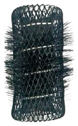 BIFULL Rulli Rete con Spazzola Nylon 40 mm 6 unità Rollers Brush, Nero, Estandar