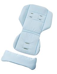Gesslein Loop Set 532 zitkussen voor kinderwagen, omkeerbaar inzetstuk voor zomer en winter, effen, Tencel ademend en schild, draagtas, C1/C2/Trend, lichtblauw