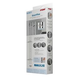reer StairFlex - Rejilla de sujeción para barandillas de escaleras (1 unidad), color blanco