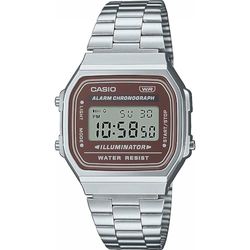 CASIO Digital Kvarts Kvarts Klocka för Kvarts Vuxen i rostfritt stål A168WA-5AYES, Silver