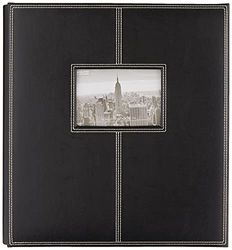 Pioneer Photo Albums 5PS-300 300-Pocket genaaid kunstleren frame cover fotoalbum, zwart