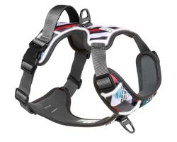 Embark Urban Hondenharnas, anti-trek hondenharnas met 2 riemclips, hondenharnas voor kleine honden, anti-trek hondenharnas voor en achter met bedieningshandgreep, verstelbaar, zacht en gewatteerd