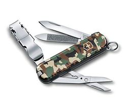 VICTORINOX tagliaunghie NailClip 580 (8 funzioni, tagliaunghie, lima per unghie, pinzette), mimetico, 67 millimetri