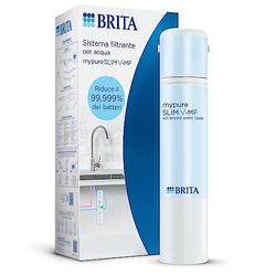 BRITA Sistema filtrante mypure SLIM V-MF incl. 1x filtro (8000L) - sistema sottolavello per il tuo rubinetto per acqua buona e priva di batteri al 99,999% - con timer digitale