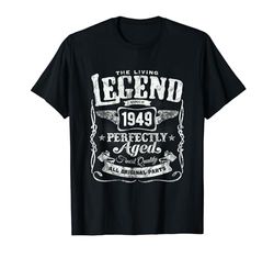 75th Birthday Living Legend Since 1949 Classic Vintage Camiseta