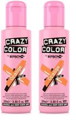 Renbow Crazy Color Semi Permanent Hair Color Cream Orange No.60 100ml (Pack of 2)