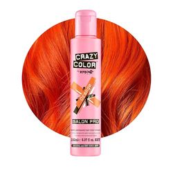 Crazy Color Orange Semi-Permanent Hair Dye. Highly Pigmented Copper Conditioning & Oil Nourishing Vegan Formula | No Bleach or Ammonia | Limited Edition 150ml Size
