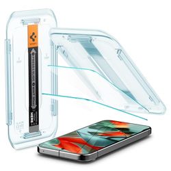 Spigen Glas.tR EZ Fit Screenprotector compatibel met Google Pixel 9 Pro XL, 2 stuks, met sjabloon voor installatie, Case friendly, 9H Gehard Glas