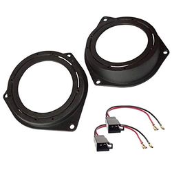 Sound-way Spacer rings adapters and harness kit for 4" inch / 100 mm speakers compatible with Lancia, Alfa Romeo, Vauxhall, Fiat, Peugeot, Citroen
