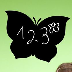 Ambiance - Adhesivo decorativo para pared, diseño de mariposas, 65 x 90 cm, color negro