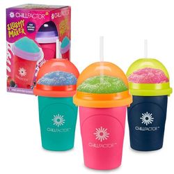Bandai - Chillfactor - Mug à granité fourni avec paille - Couleur aléatoire, Vendu à l'unité - Fabrication de Glaces maison - Atelier Cuisine Créatif pour Enfant 3 ans et plus - Atelier Granita