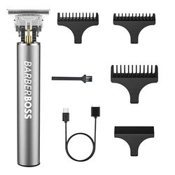 BarberBoss Rechargeable Beard & Hair Trimmer for Men – Precision Stubble & Facial Grooming, Cordless Design, Facial Trimmers, Beard Trimmer Men Rechargeable